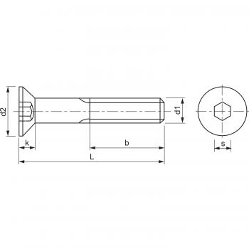 Zylindersenkkopfschrauben mit Innensechskant ISO 1062 (DIN7991) M3 - M12 verzinkt